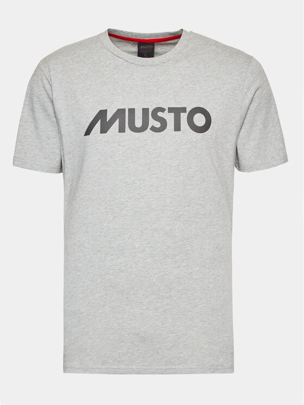 Musto Musto Тишърт Logo 82451 Сив Regular Fit