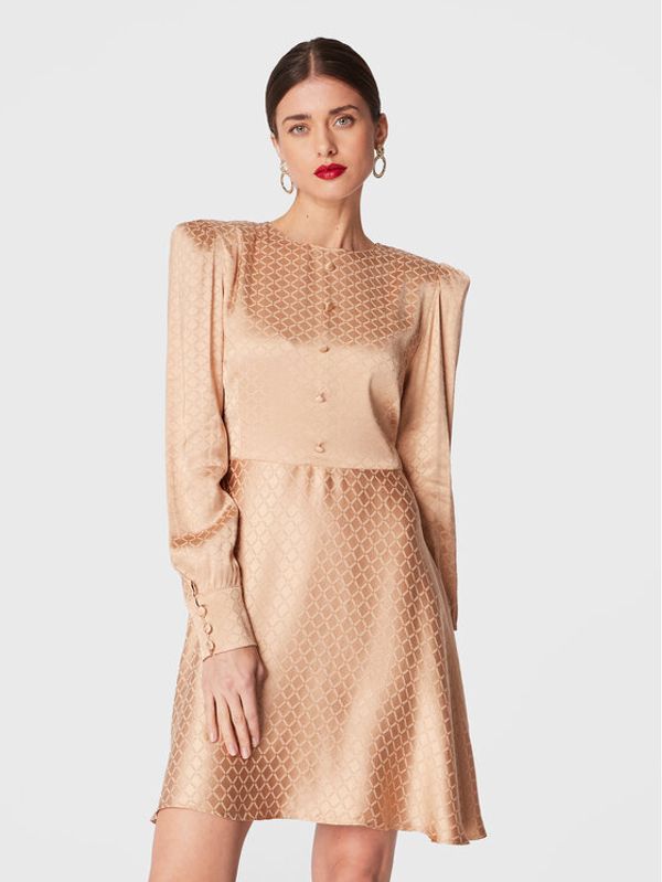 MVP Wardrobe MVP Wardrobe Коктейлна рокля Soho MVPI2AB026.0VI0120 Бежов Regular Fit