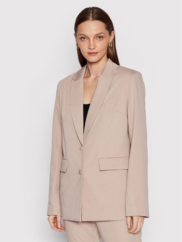 NA-KD NA-KD Блейзър Basic 1018-008348-1844-581 Бежов Oversize