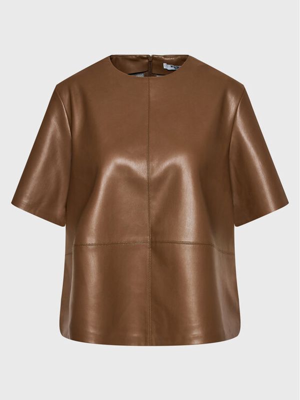 NA-KD NA-KD Блуза 1018-009354-1408-581 Кафяв Regular Fit