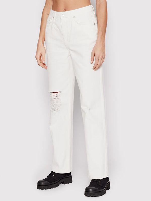 NA-KD NA-KD Дънки 1018-008341-0244-581 Бял Relaxed Fit