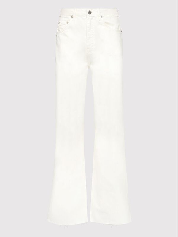 NA-KD NA-KD Дънки Raw Hem 1100-005321-0244-581 Бял Regular Fit