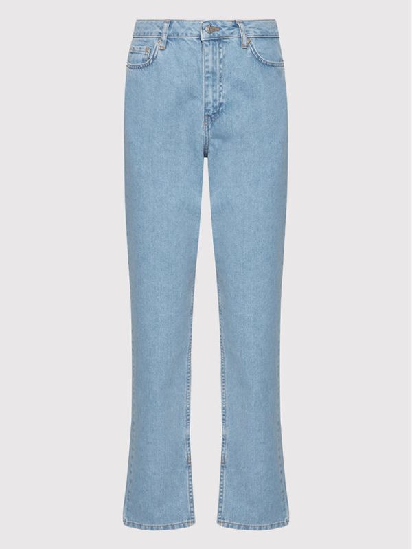 NA-KD NA-KD Дънки Side Slit 1018-008282-0047-581 Син Regular Fit