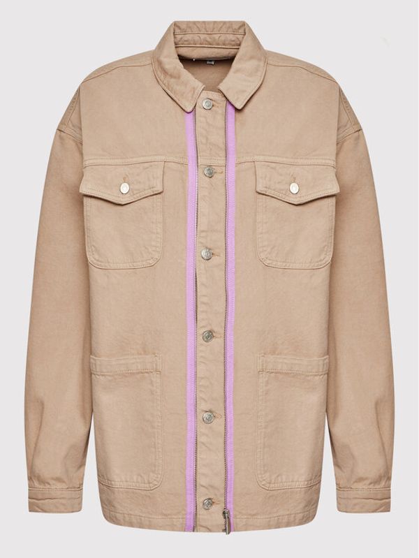 NA-KD NA-KD Дънково яке Stripe Detail 1018-008539-1844-581 Бежов Oversize