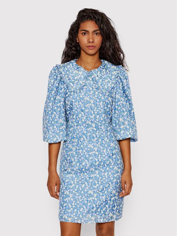 NA-KD NA-KD Ежедневна рокля Balloon 1018-008346-0529-581 Син Regular Fit