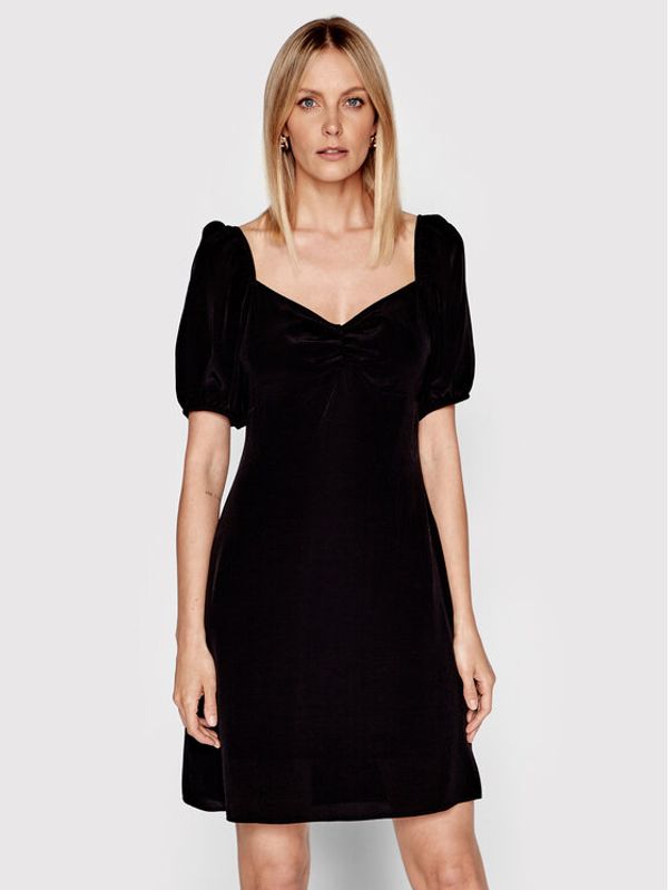 NA-KD NA-KD Ежедневна рокля Front Rouching 1100-005854-0002-582 Черен Regular Fit