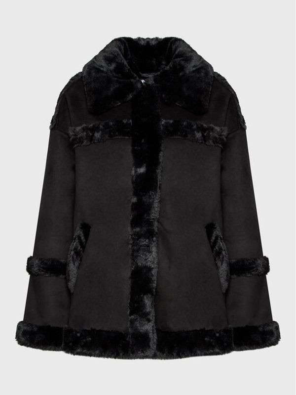 NA-KD NA-KD Кожено палто Bonded Aviator 1018-009356-0002-581 Черен Regular Fit