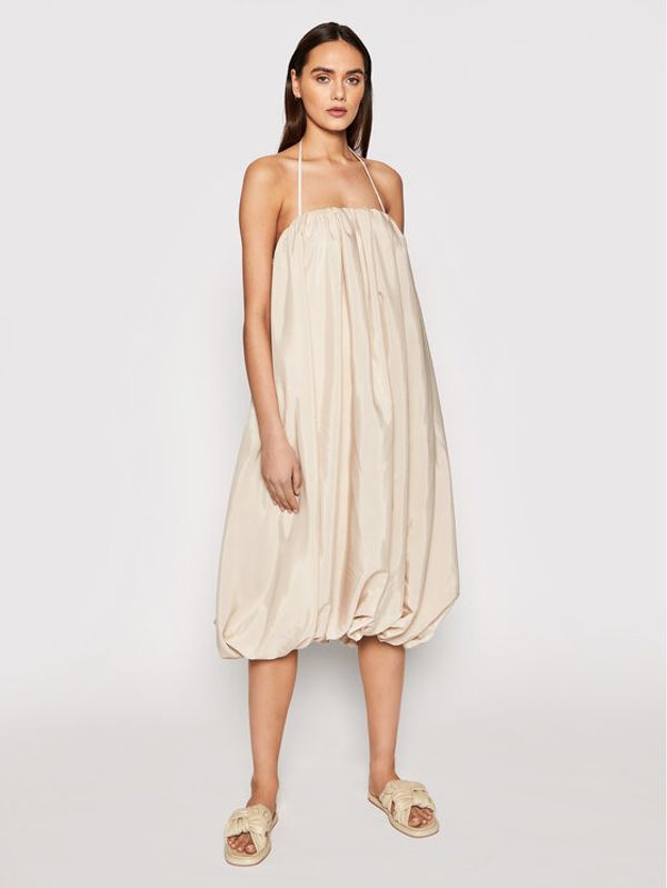 NA-KD NA-KD Лятна рокля Balloon Hem 1018-006816-0140-581 Бежов Relaxed Fit