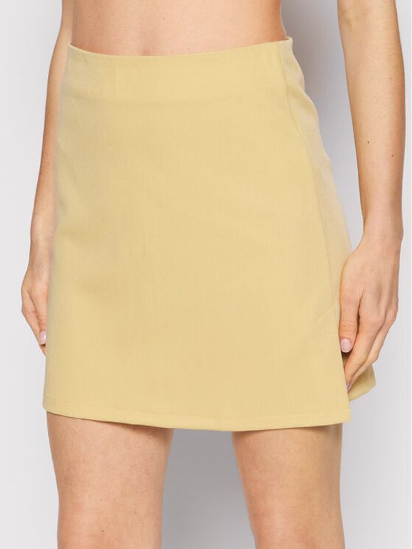 NA-KD NA-KD Мини пола 1018-008391-3116-581 Жълт Regular Fit