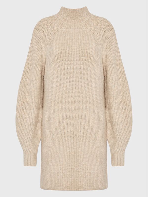 NA-KD NA-KD Плетена рокля 1100-006190-1934-003 Бежов Oversize