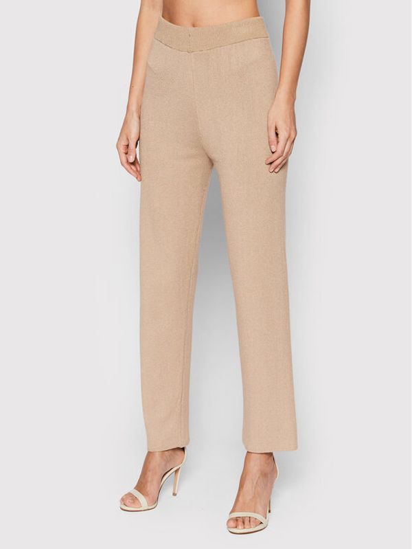 NA-KD NA-KD Плетени панталони Knitted 1100-005426-1844-003 Бежов Regular Fit