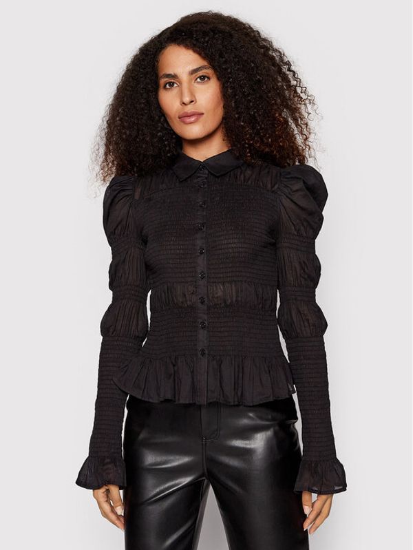 NA-KD NA-KD Риза 1018-008412-0002-581 Черен Regular Fit