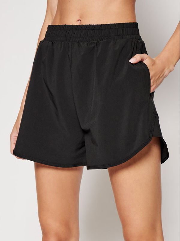 NA-KD NA-KD Спортни шорти Smocked 1018-006860-0002-581 Черен Regular Fit