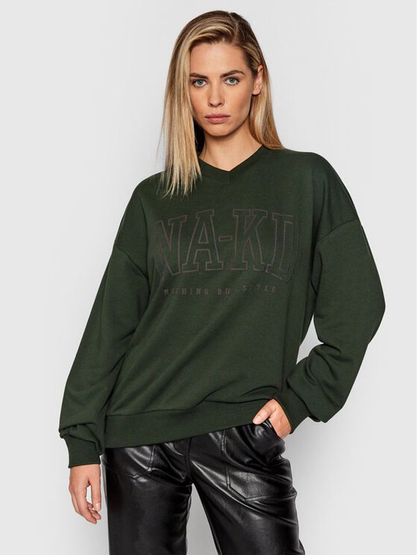 NA-KD NA-KD Суитшърт 1100-004348-0086-003 Зелен Relaxed Fit