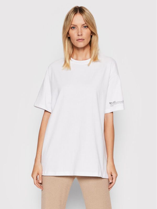 NA-KD NA-KD Тишърт 1100-005399-0001-003 Бял Relaxed Fit