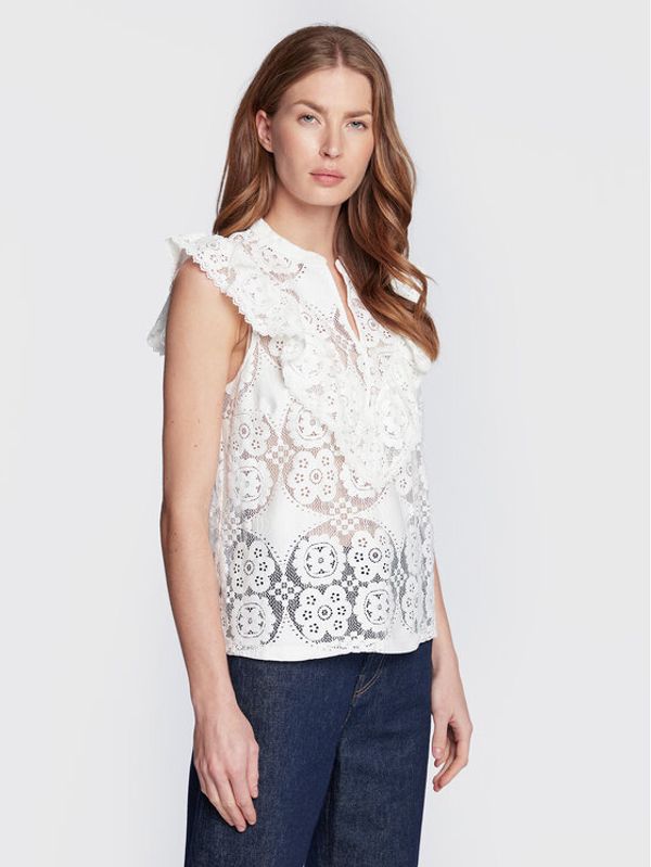 NAF NAF NAF NAF Блуза Agathou THNC42A Бял Regular Fit