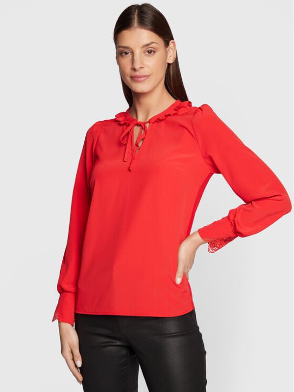 NAF NAF NAF NAF Блуза Eva THNT146A Червен Regular Fit