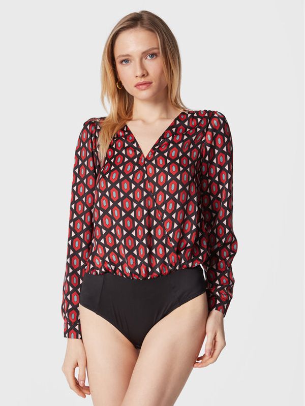 NAF NAF NAF NAF Боди Lestudio THNC23 Червен Regular Fit