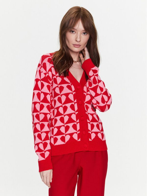 NAF NAF NAF NAF Кардиган Ora Ml XENG18 Червен Regular Fit