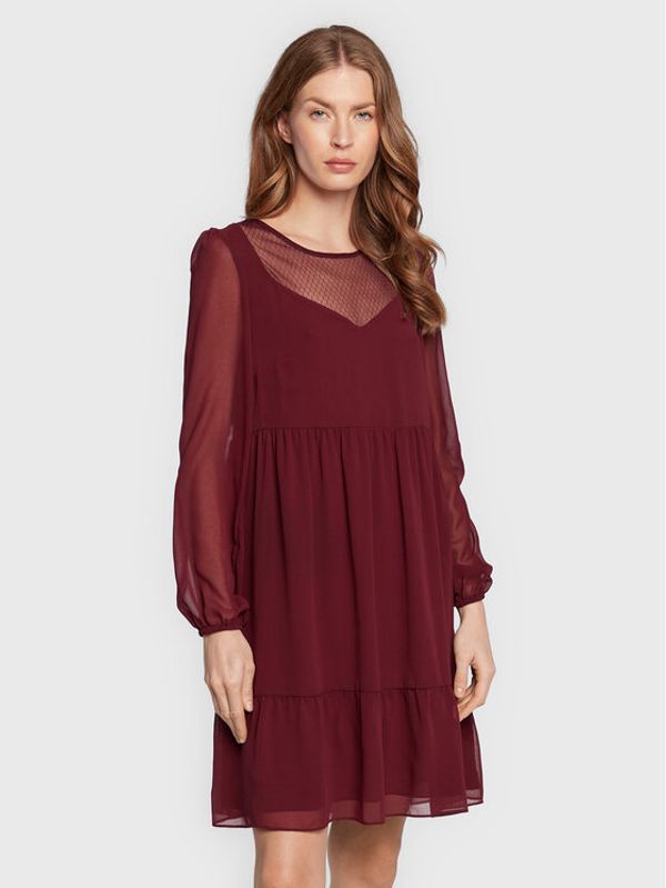 NAF NAF NAF NAF Коктейлна рокля Kpastille THNR2 Бордо Regular Fit