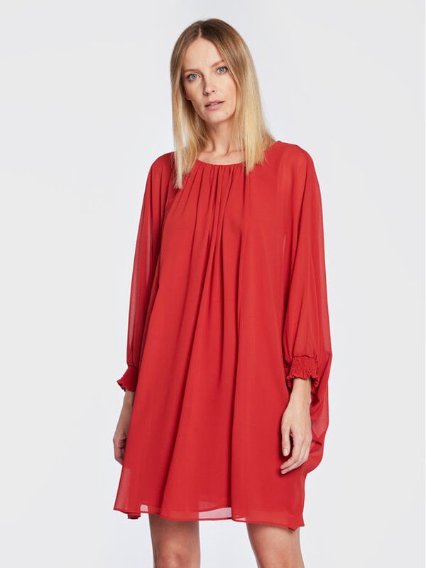 NAF NAF NAF NAF Коктейлна рокля Ktoday THNR35 Червен Relaxed Fit