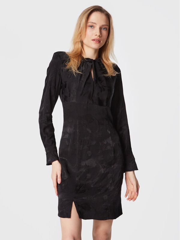 NAF NAF NAF NAF Коктейлна рокля Valentine THNR181A Черен Regular Fit