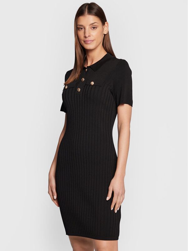 NAF NAF NAF NAF Плетена рокля Gisou THNR56A Черен Slim Fit