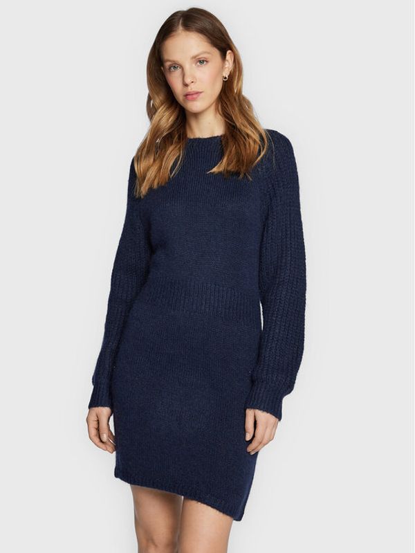 NAF NAF NAF NAF Плетена рокля Mjolie THNR40 Тъмносин Regular Fit