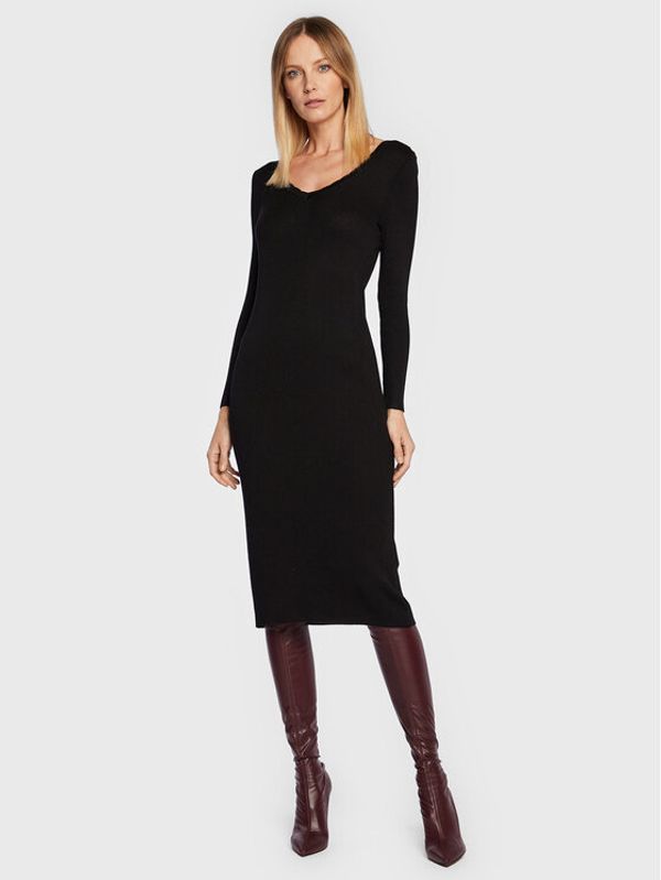 NAF NAF NAF NAF Плетена рокля Morma THNR44 Черен Slim Fit