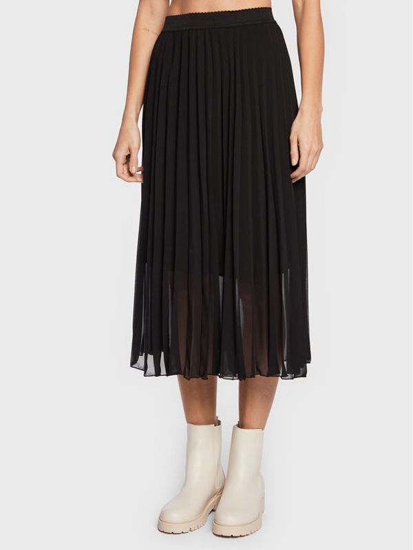 NAF NAF NAF NAF Плисирана пола Plissee THNJ21 Черен Regular Fit