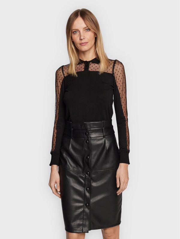 NAF NAF NAF NAF Пуловер Miami THNU48 Черен Regular Fit