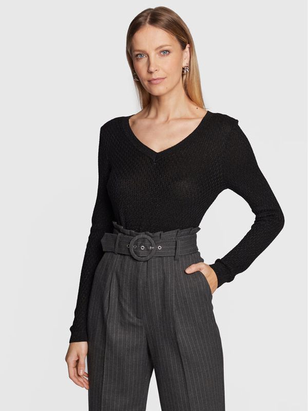 NAF NAF NAF NAF Пуловер Mlucie THNU74 Черен Regular Fit