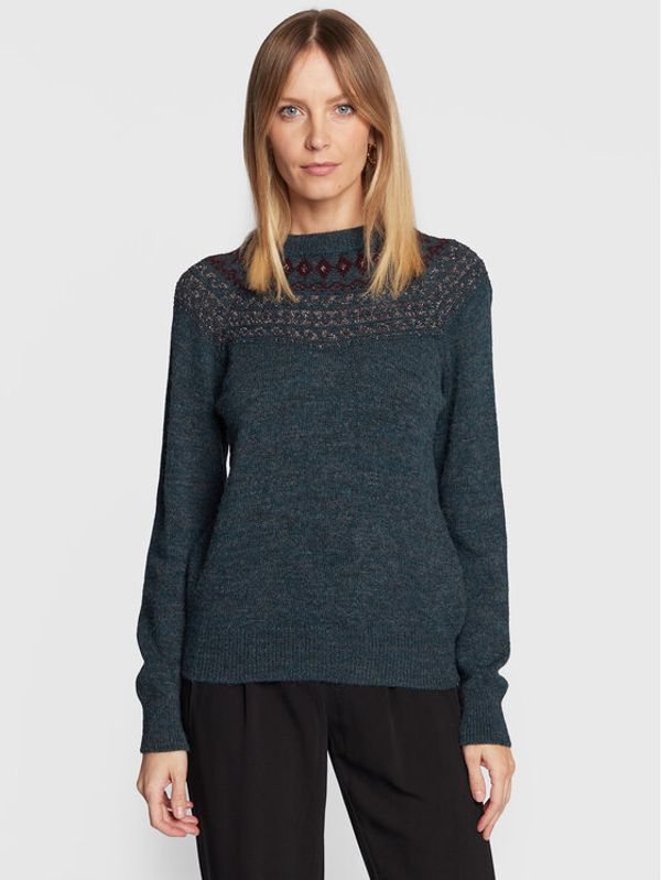 NAF NAF NAF NAF Пуловер Montagne THNU58 Тъмносин Regular Fit