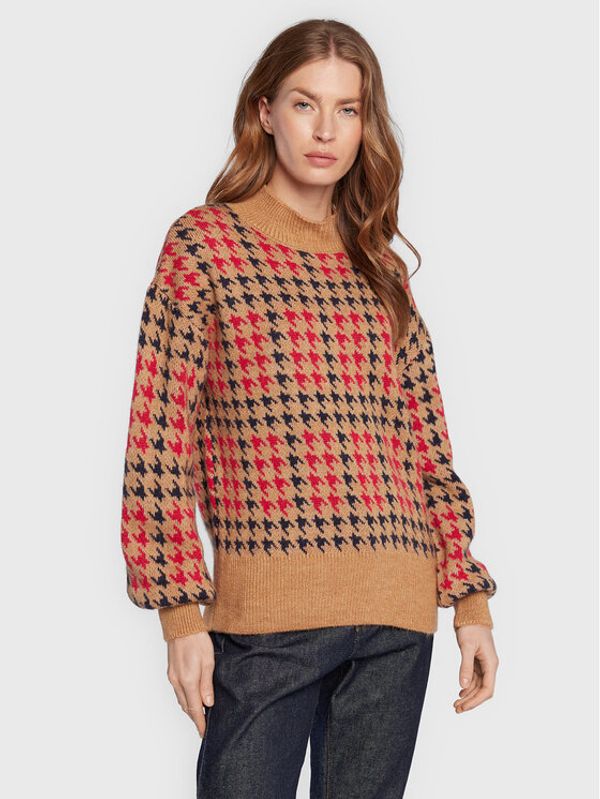 NAF NAF NAF NAF Пуловер Mrose THNU109 Бежов Regular Fit