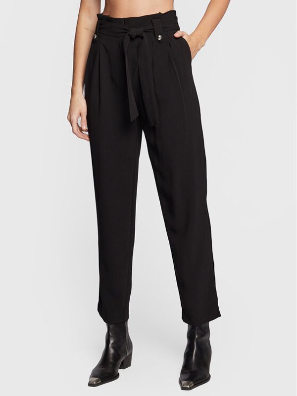 NAF NAF NAF NAF Текстилни панталони Eboucle THNP60 Черен Relaxed Fit