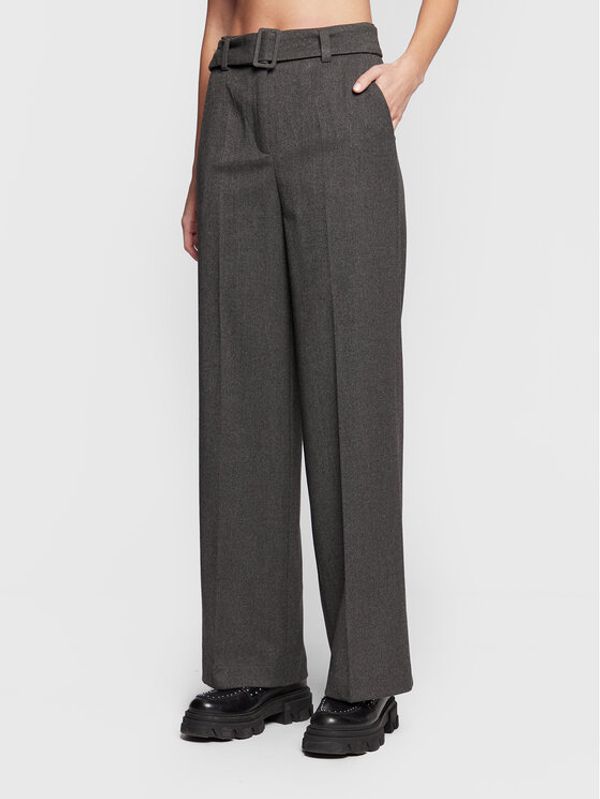 NAF NAF NAF NAF Текстилни панталони Evana P1 THNP32 Сив Relaxed Fit