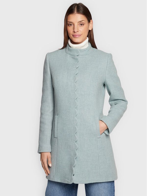 NAF NAF NAF NAF Вълнено палто Armonna THNH1 Зелен Regular Fit