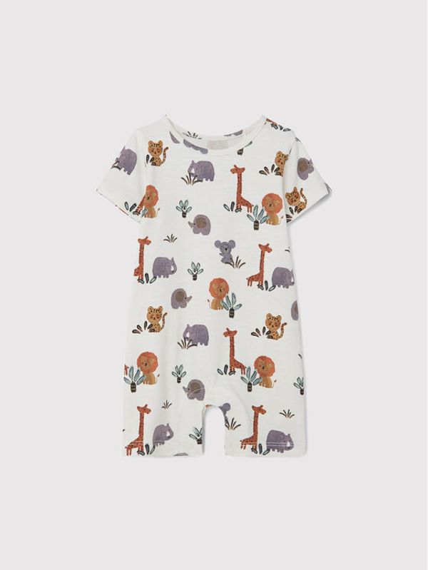 NAME IT NAME IT Бебешки гащеризон без стъпала 13203211 Бял Regular Fit