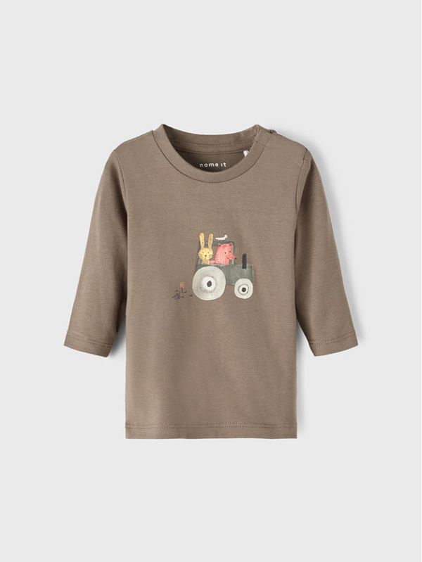 NAME IT NAME IT Блуза 13206871 Кафяв Regular Fit