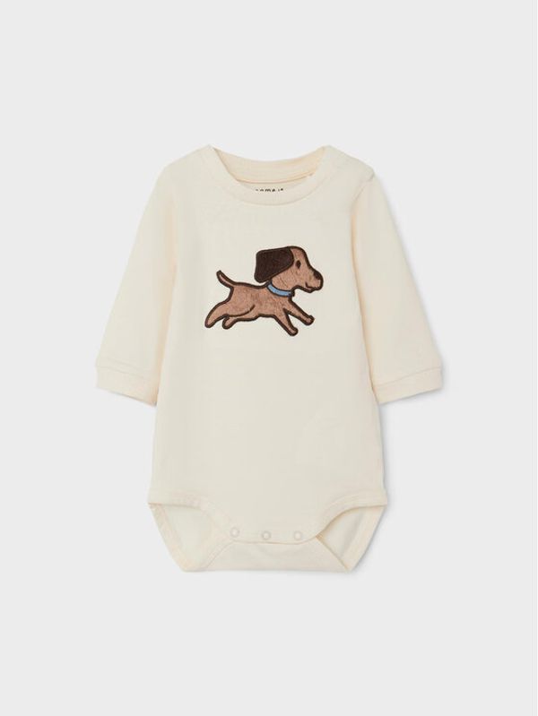 NAME IT NAME IT Детско боди 13210145 Екрю Regular Fit