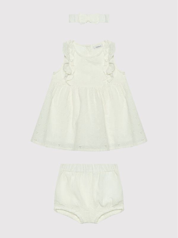 NAME IT NAME IT Елегантна рокля 13203564 Бял Regular Fit