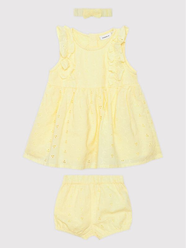 NAME IT NAME IT Елегантна рокля 13203564 Жълт Regular Fit
