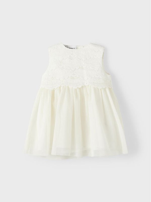 NAME IT NAME IT Елегантна рокля 13218986 Бял Regular Fit