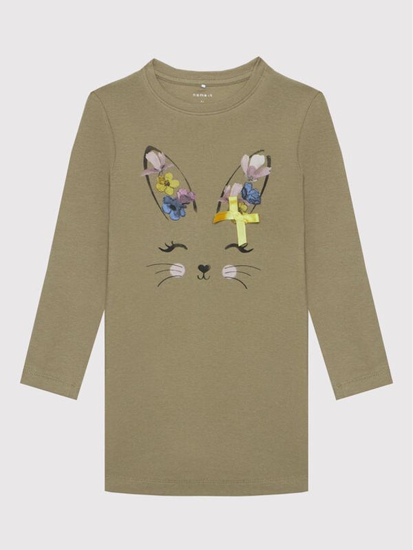 NAME IT NAME IT Ежедневна рокля 13198505 Зелен Regular Fit