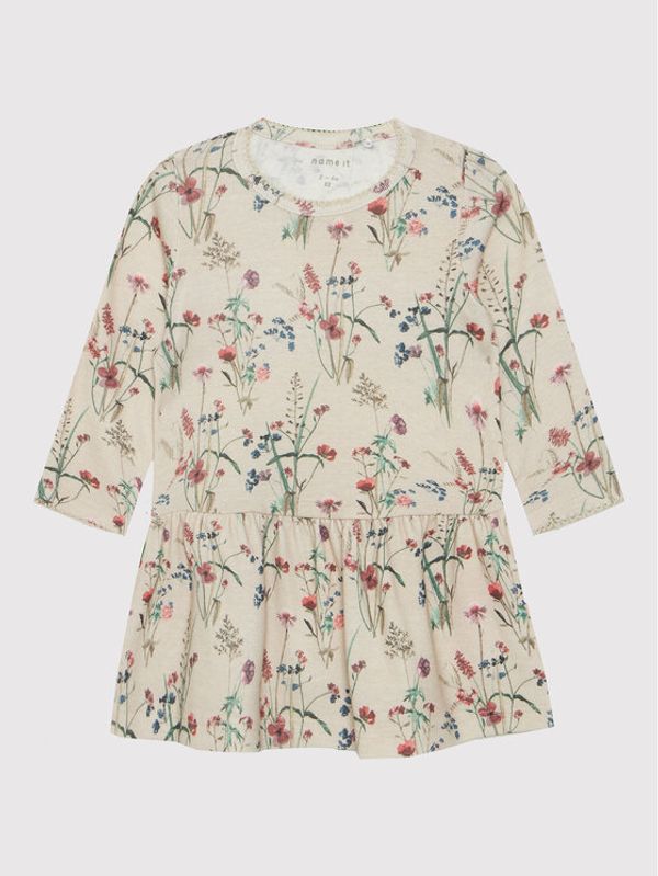NAME IT NAME IT Ежедневна рокля 13201115 Бежов Regular Fit