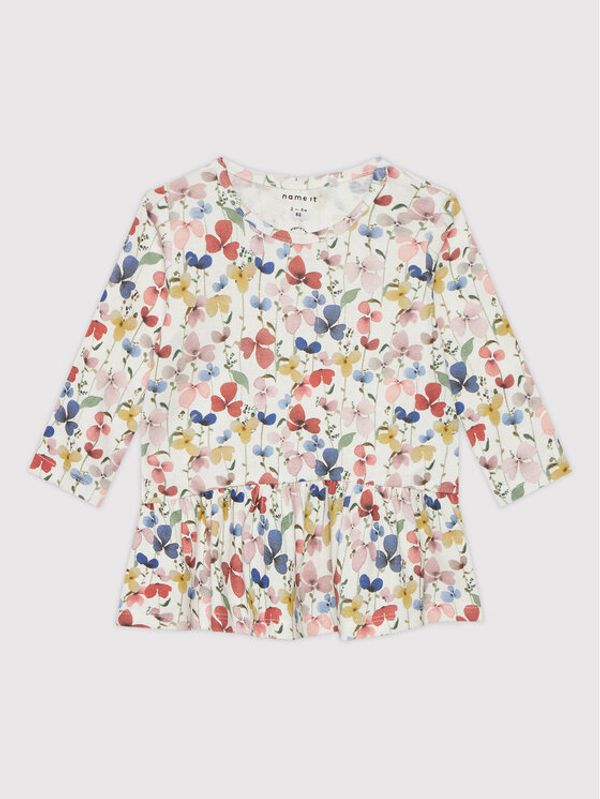 NAME IT NAME IT Ежедневна рокля 13201243 Бял Regular Fit