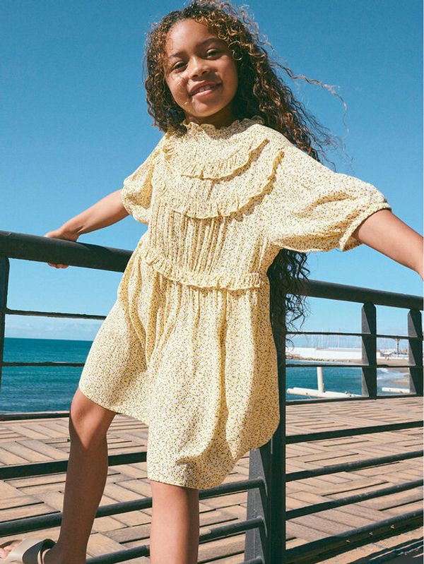 NAME IT NAME IT Ежедневна рокля 13202458 Жълт Regular Fit