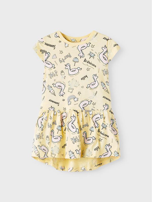 NAME IT NAME IT Ежедневна рокля 13202996 Жълт Regular Fit
