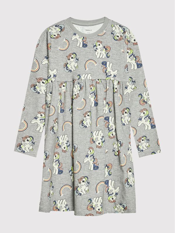 NAME IT NAME IT Ежедневна рокля MY LITTLE PONY 13201178 Сив Regular Fit