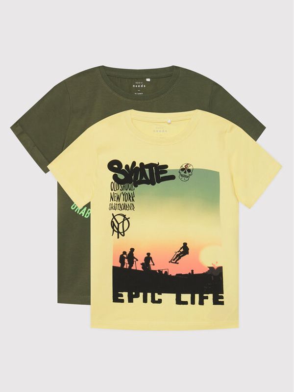 NAME IT NAME IT Комплект 2 тишъртки 13206010 Цветен Regular Fit